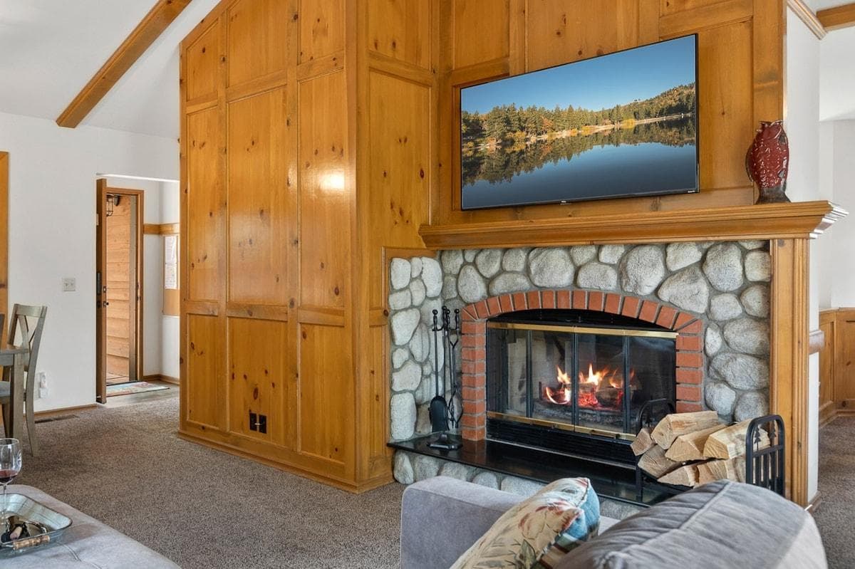 Fireplace.